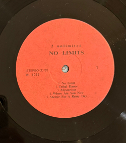 Виниловая пластинка 2 Unlimited – No Limits LP
