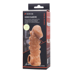 Телесная закрытая насадка 13,8см с шишечками Kokos Cock Sleeve 008 Size S