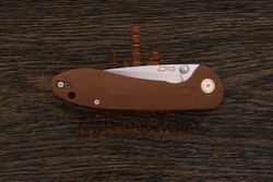 Нож складной CJRB J1912-BNC Feldspar, клинок 89мм, сталь D2, рукоять G10 коричневый