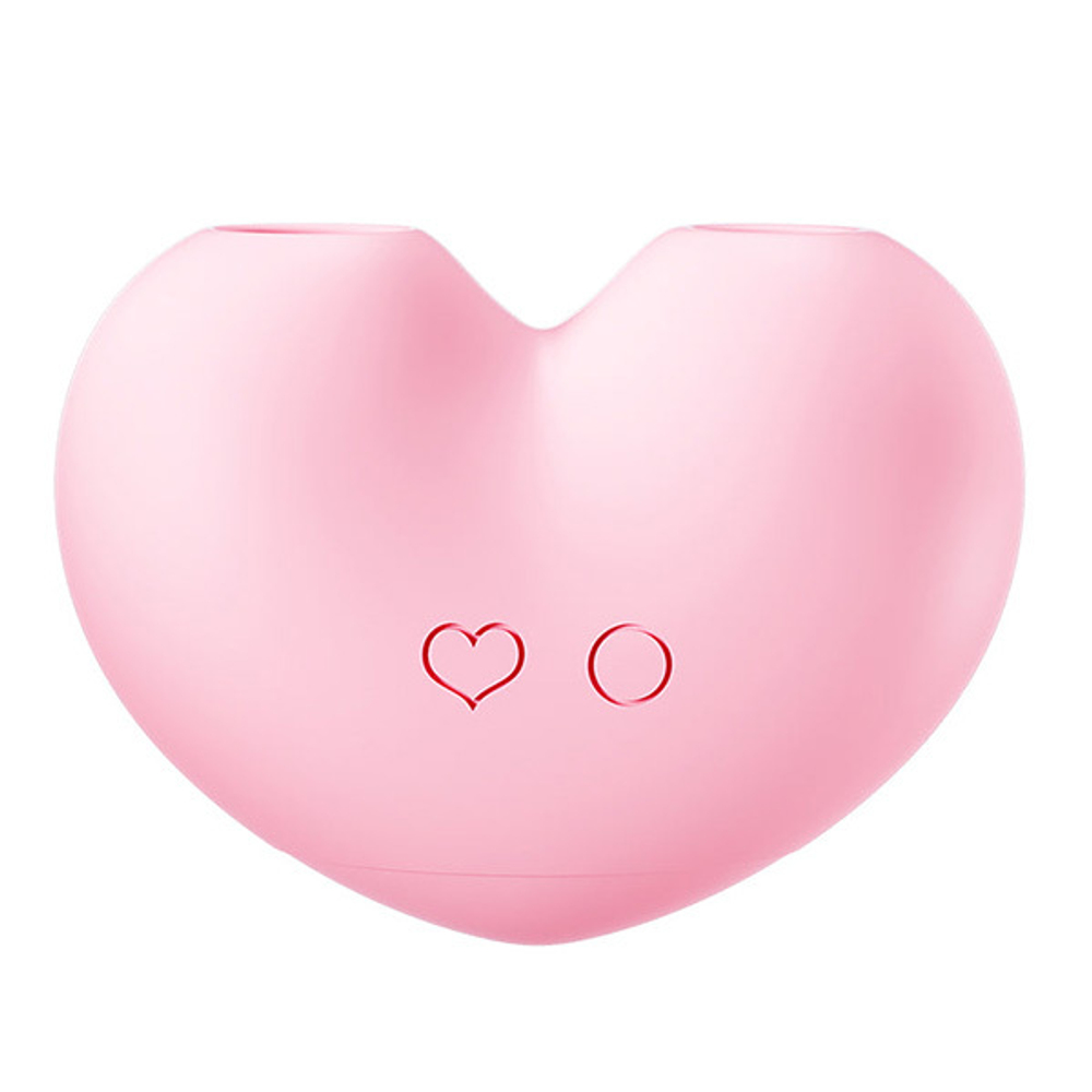 Розовый вакуумный стимулятор 9,8см в форме сердца BeYourLover Heart TW158