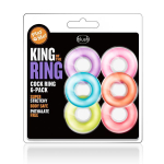Набор из 6 эрекционных колец King of the Ring (Цвет: разноцветный)