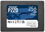 SSD Patriot P220 256Гб, 2.5", SATA3, Retail, Чтение:550мб/с, Запись:490мб/с, радиатор (P220S256G25)