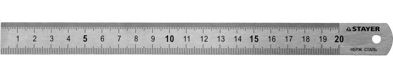 STAYER длина 0.2 м, нержавеющая линейка, Professional (3427-020)