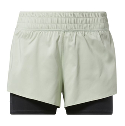 Женские Шорты теннисные Reebok Workout Ready Run 2 in 1 Short W - light sage