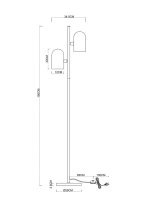 Торшер Arte Lamp CASSEL A5454PN-2PB, 2хE14