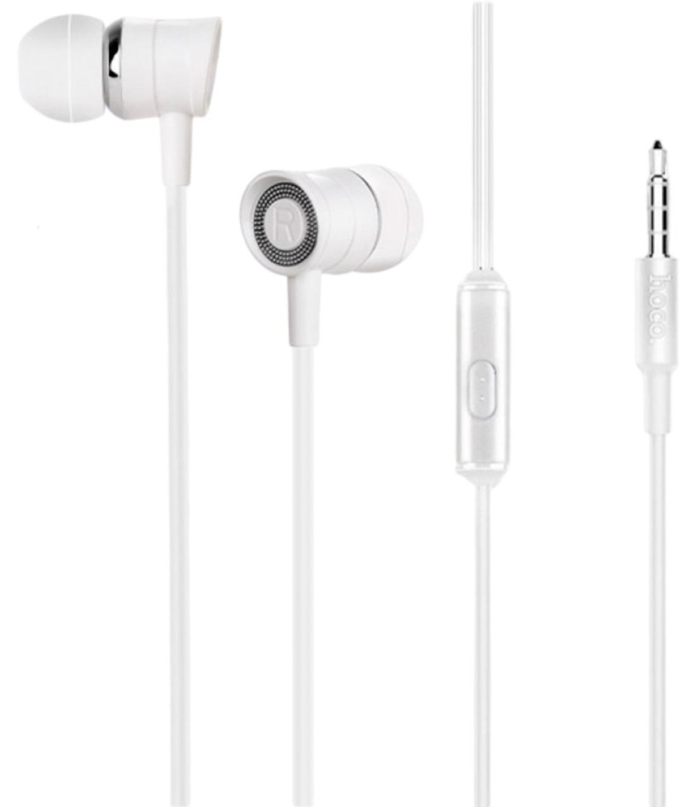Наушники с микрофоном Hoco M37 Pleasant sound 1.2м белые