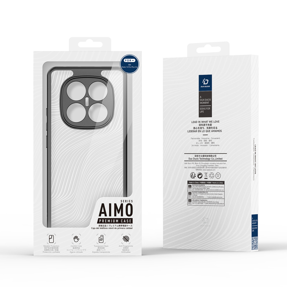 Защитный прозрачный чехол от Dux Ducis для смартфона Xiaomi Redmi Note 14 Pro+ 5G, серия Aimo Series Case