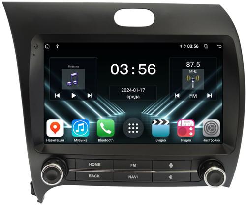 Магнитола для KIA Cerato 3 2013-2019 (рамка с крутилками) - FarCar S280 монитор 9.5" IPS на Android 13, CarPlay