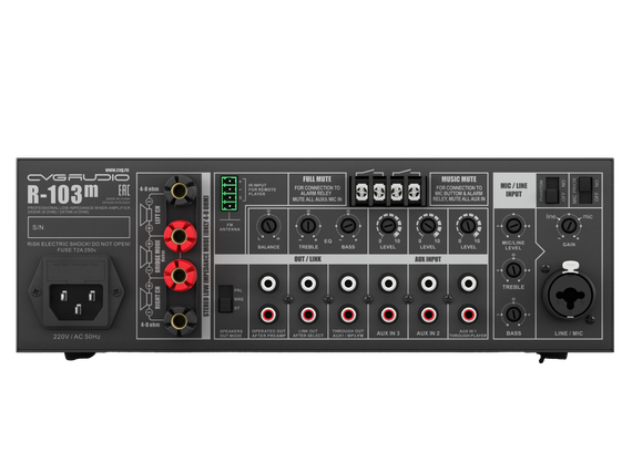 CVGAUDIO R-103m профессиональный 2-х канальный стереофонический усилитель