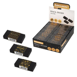Ластик BRAUBERG "GOLDEN BLACK", 50х24х10мм, прямоугольный, картон.держатель, ЭКО-ПВХ, Яркая расцветка,272728
