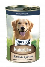 Консервы Happy Dog Хеппи Дог Натуральная линия для собак ягненок с рисом 410 г