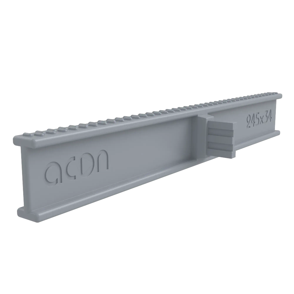 Переливная решетка ACON 195x34 мм цвет белый, синий, голубой, серый, черный
