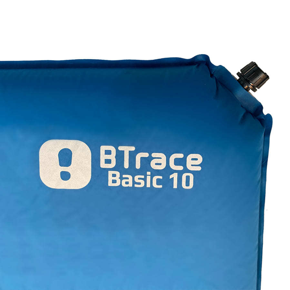 Коврик самонадувающийся BTrace Basic 10, 198х63х10 см, артикул M0217, цвет Синий