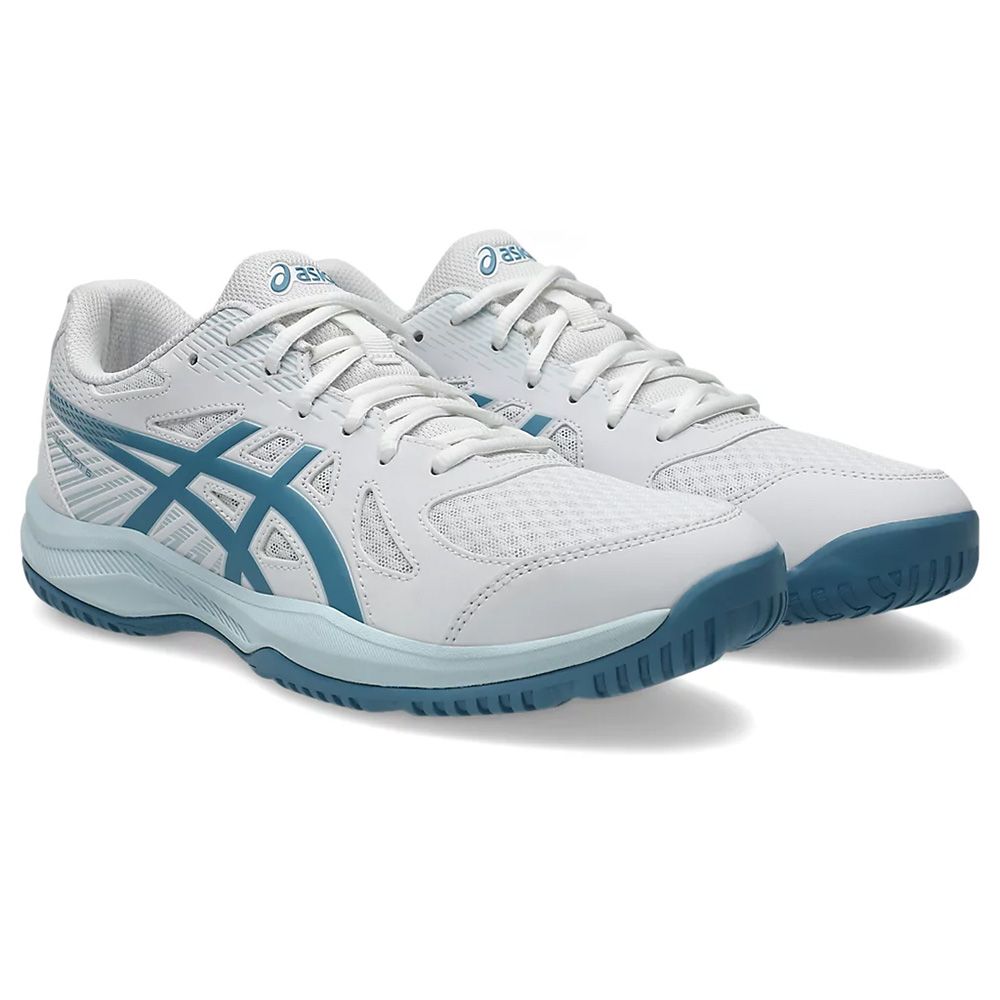 Кроссовки ASICS Upcourt 6 1071A104 105,р.7,(рос.38.5),иск.кожа, текстиль,бело-бирюзовый