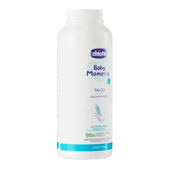 Присыпка детская Chicco Baby Moments с рисовым крахмалом, 150 гр