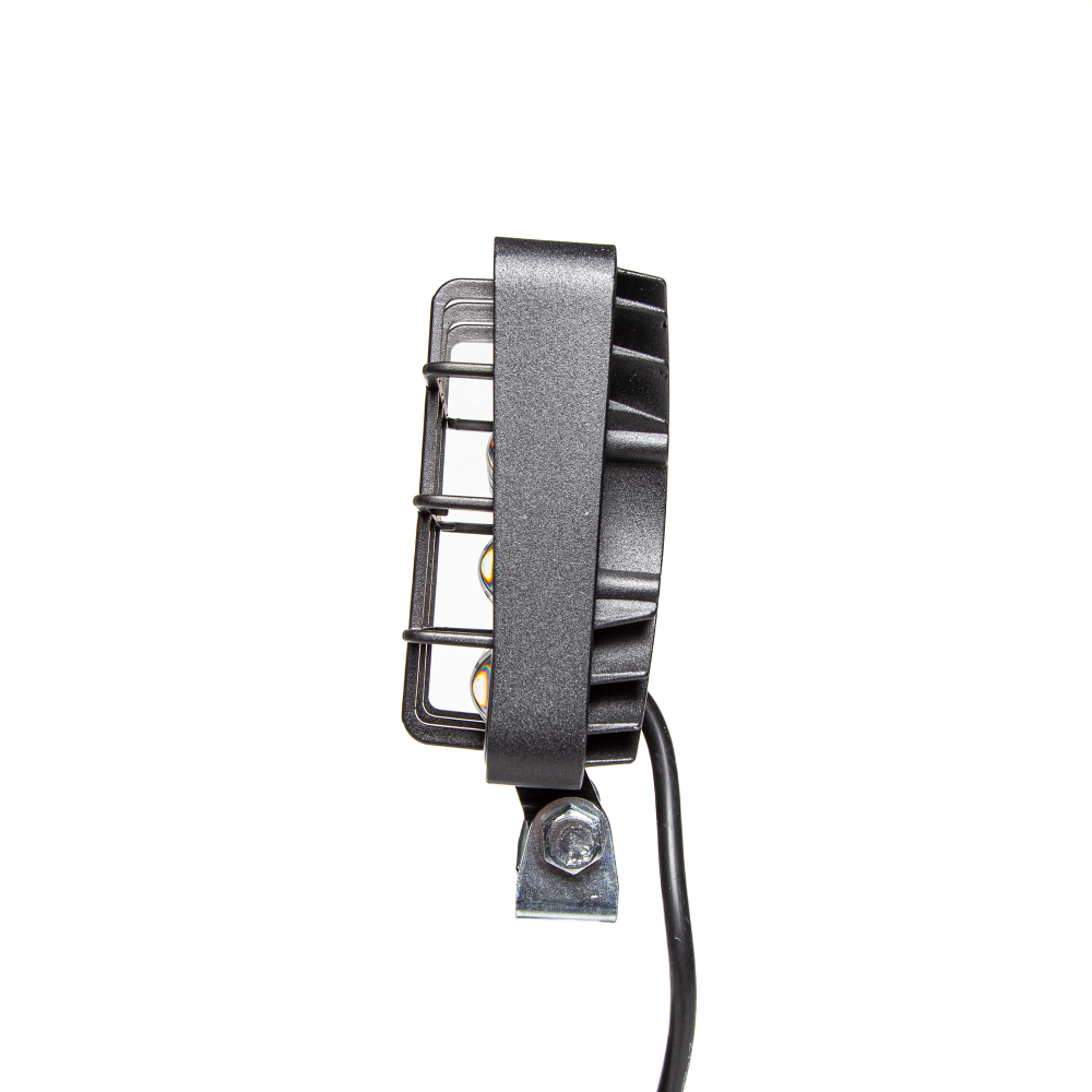 AE48S-16LED-5DLENS-HC Фара светодиодная дополнительная, квадратная 120*70*150, направленный свет, 16 диодов, 5D-линза, с решеткой,  крепление по центру, 48 Вт, 10-30 В