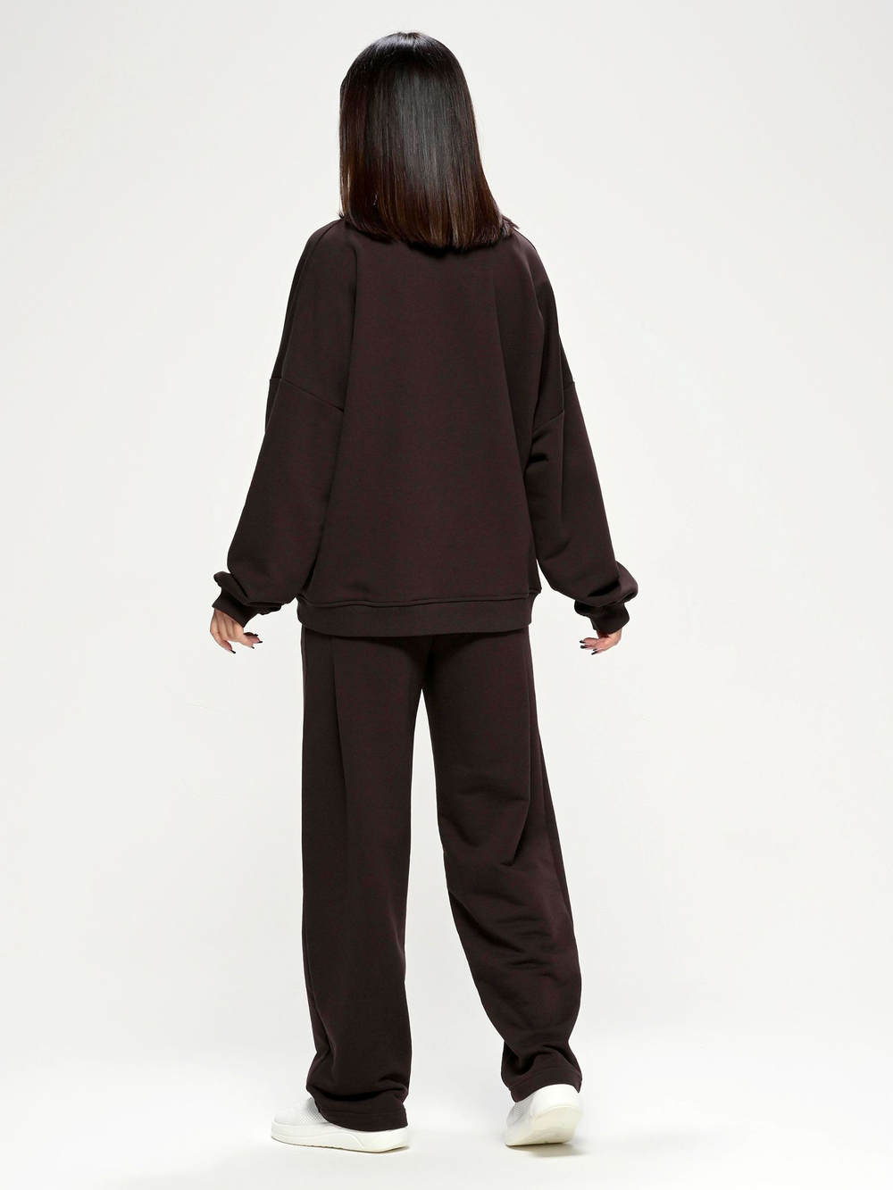 Костюм oversize в стиле спорт шик, 713.9059.91.03, цвет шоколад