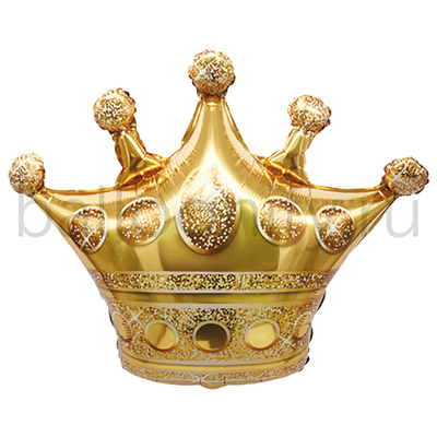 Шар (33''/84 см) Фигура, Корона, Золото, 1 шт.