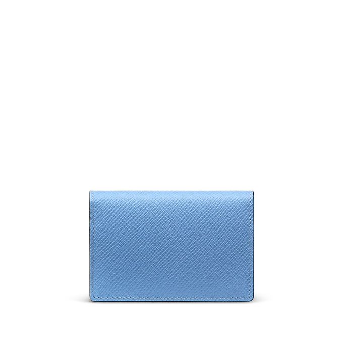 Smythson Картхолдер Folded Card Case with Snap Closure in Panama, Nile Blue