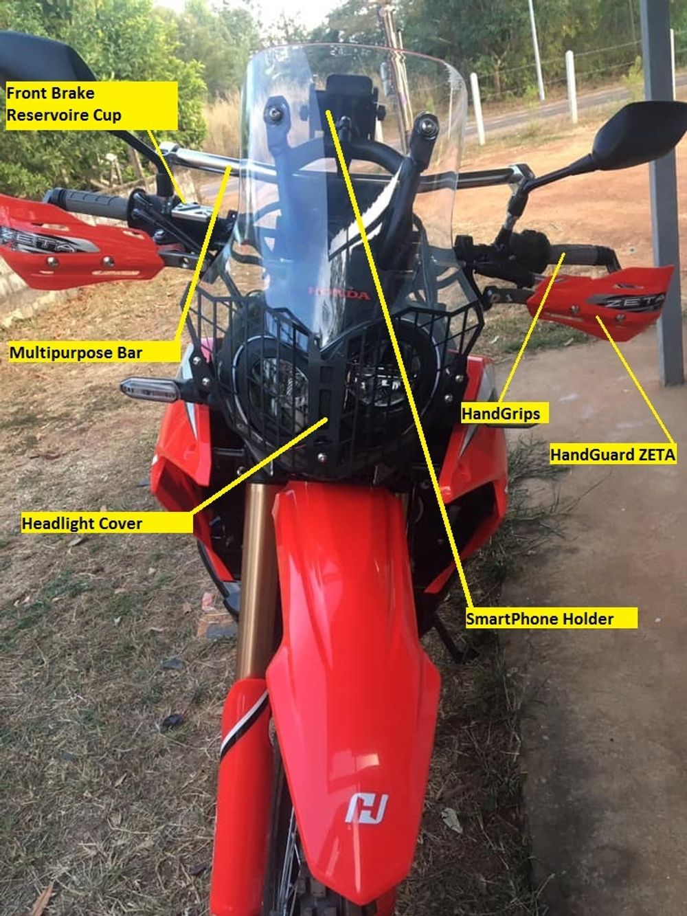 APKZZG61310TA. H2C Headlight guard for Honda CRF250-300Rally (2017-2026).