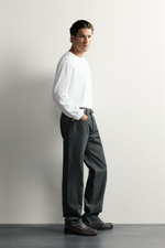 ФУТБОЛКА RELAXED-FIT С ДЛИННЫМИ РУКАВАМИ — ZARA