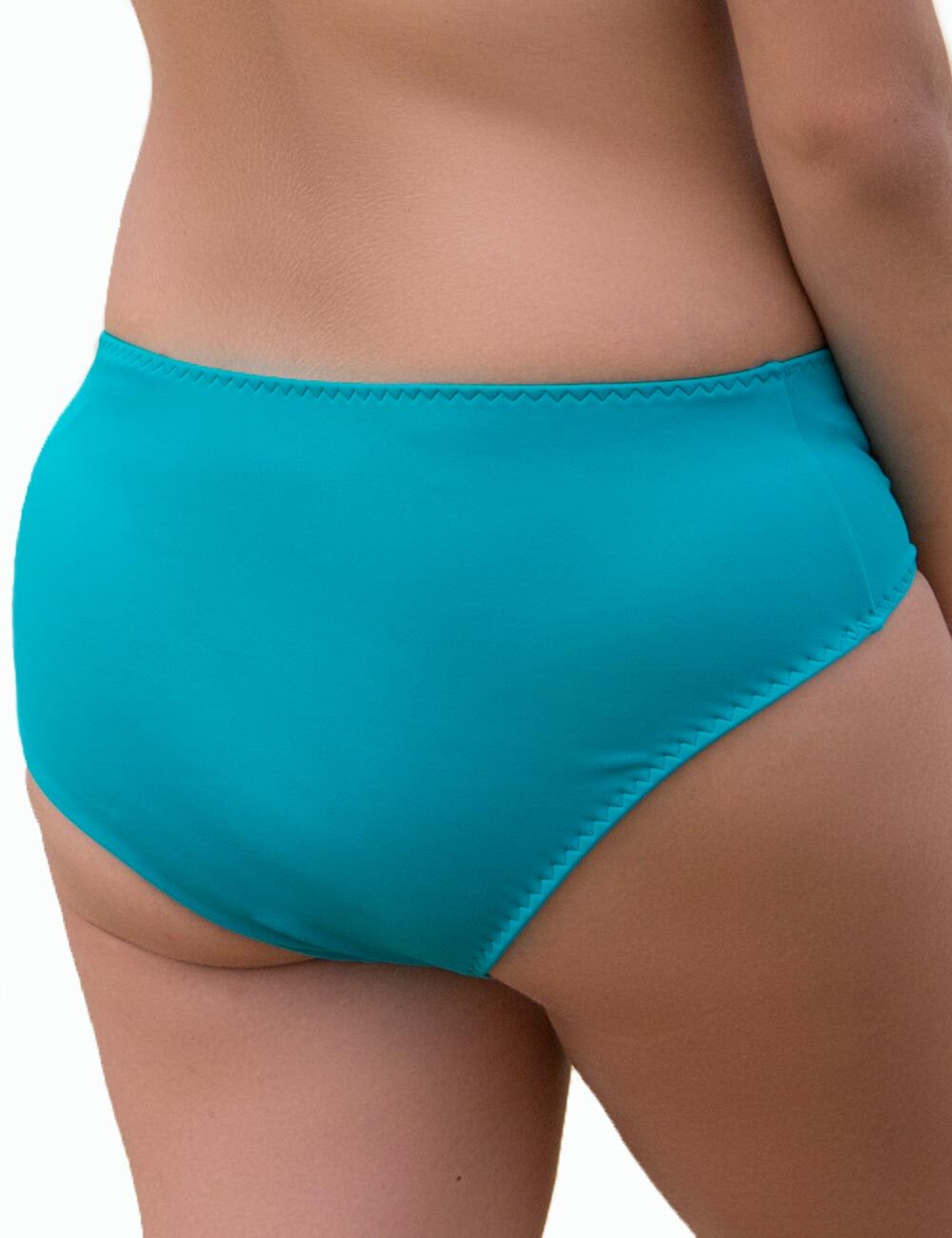 Однотонные пляжные трусики-слипы (Размер: L) (Цвет: бирюзовый)