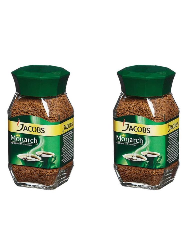 Кофе растворимый Jacobs Monarch, стеклянная банка 190 г, 2 шт