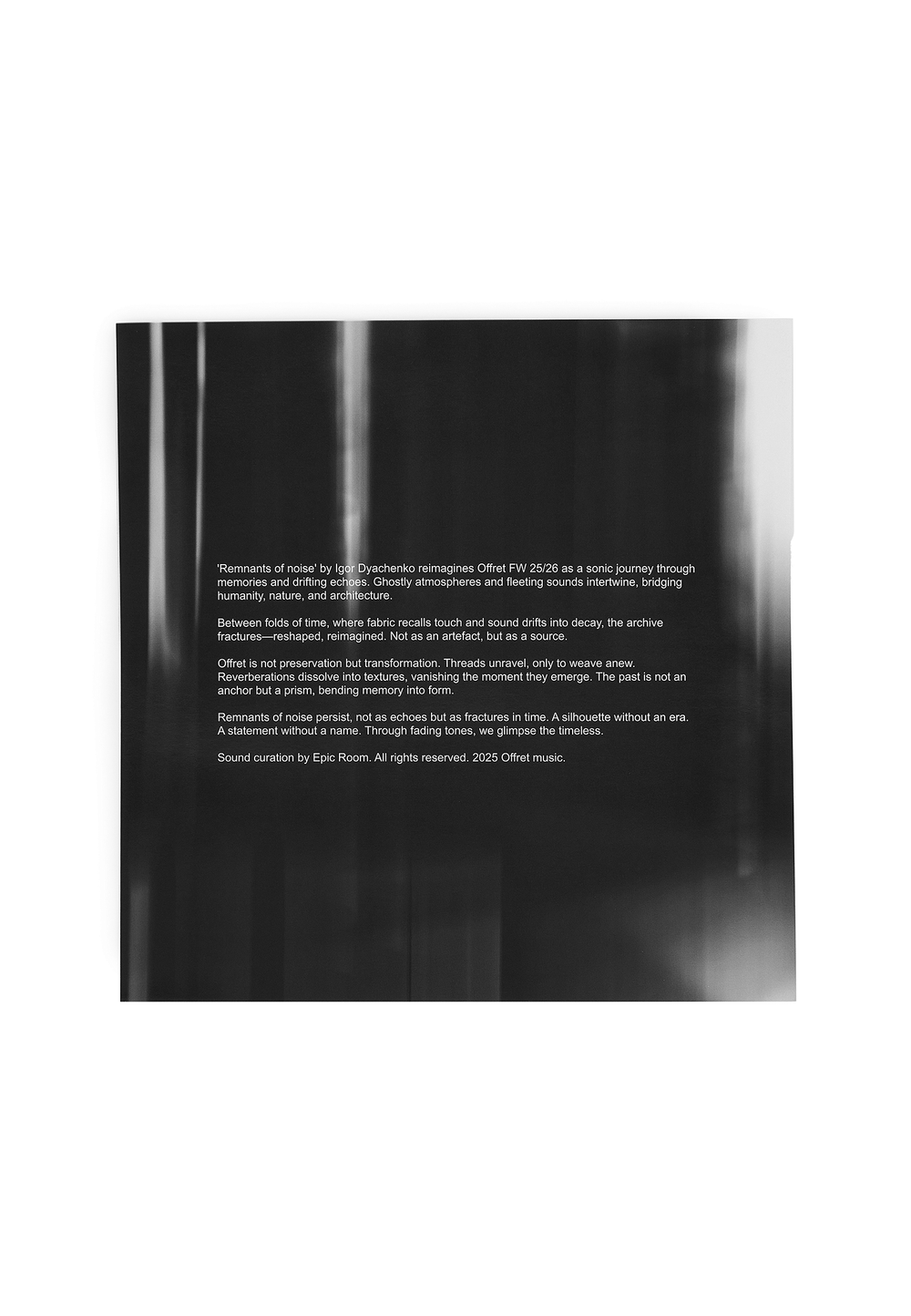 Виниловая пластинка Remnants of Noise