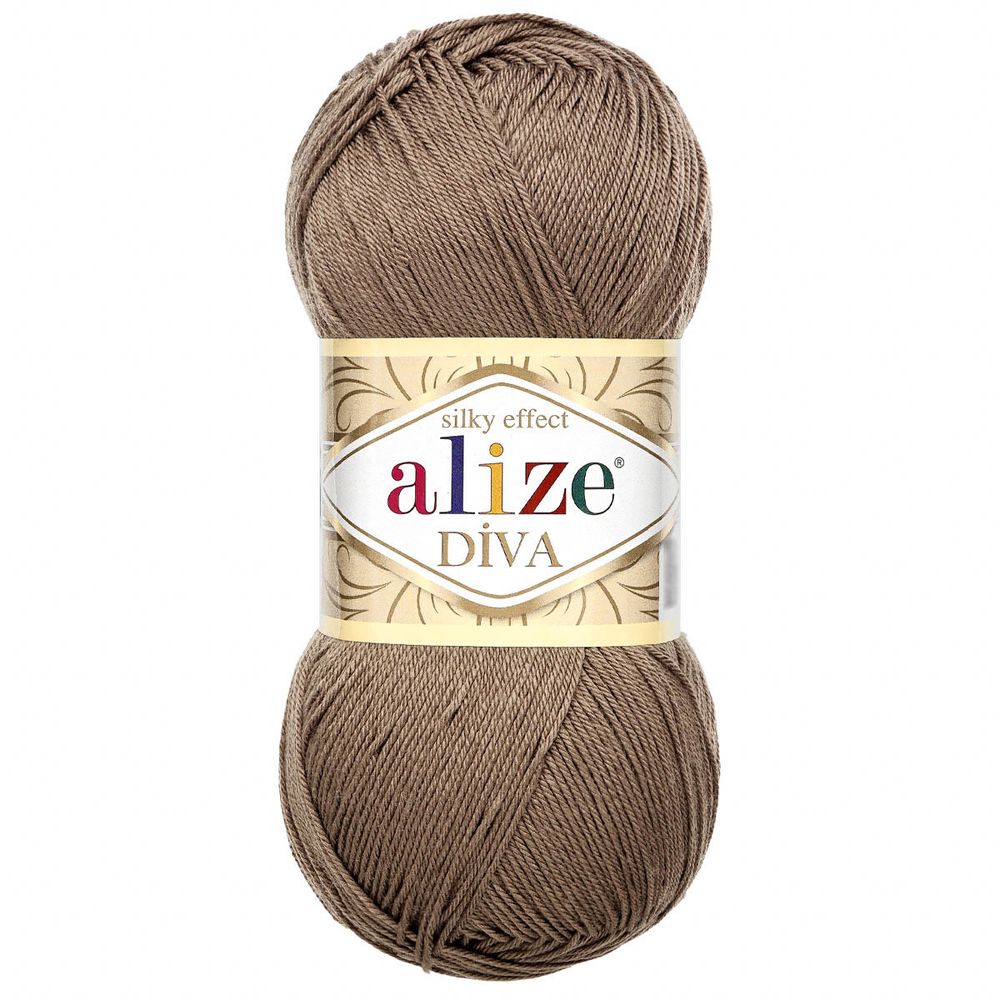 Пряжа Alize (Ализе) Diva / уп.5 мот. по 100 г, 350м, 688 молочно-коричневый А