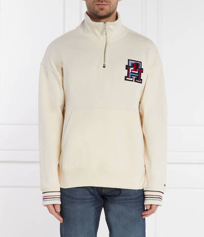 Худи MONOGRAM TIPPED 1/4 ZIP Tommy Hilfiger - экрю(MW0MW34412)