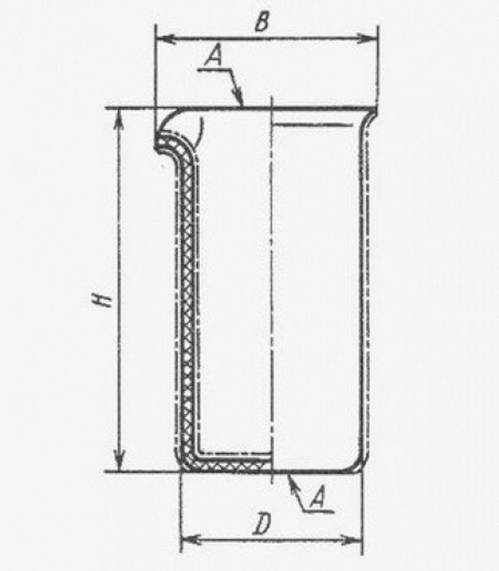 Стакан фарфоровый №1, 25 мл (35 мм х 40 мм), ГОСТ 9147-80