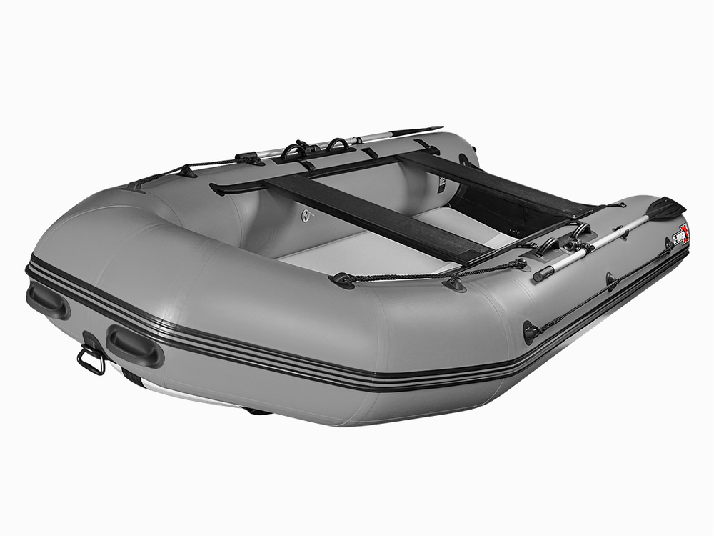 Лодка ПВХ X-River Rocky 415 НДВД + усиленное дно и баллон, красный/фурнитура черная
