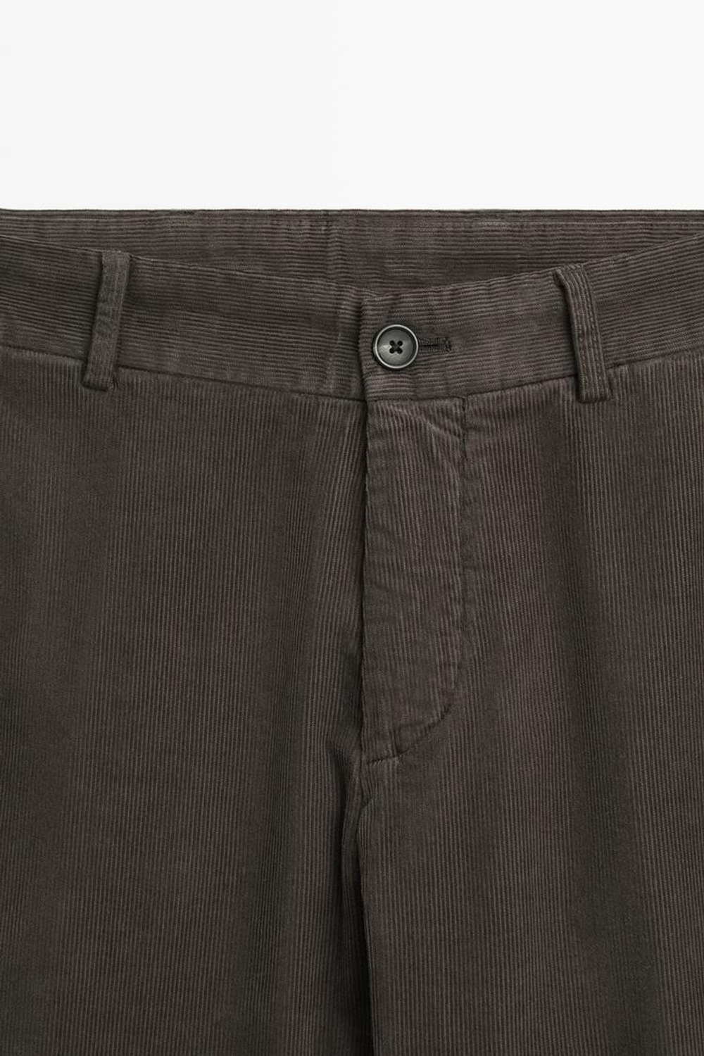 Massimo Dutti Зауженные вельветовые брюки, серый