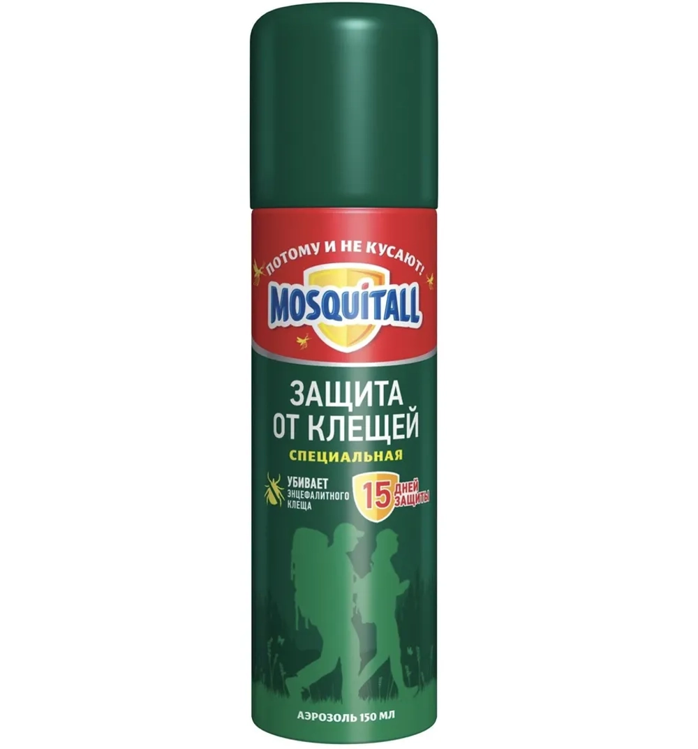 MOSQUITALL - Аэрозоль "Защита от клещей" 150мл, блок 12шт.
