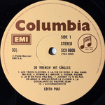 Edith Piaf ‎– 20 "French" Hit Singles (Англия 1979г.)