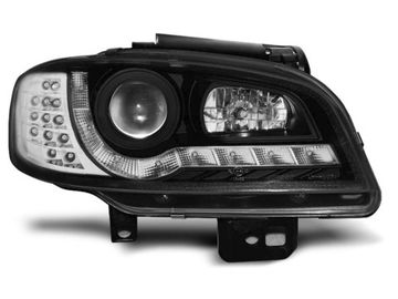 Передние фары Seat Cordoba 1/Ibiza 2 daylight black