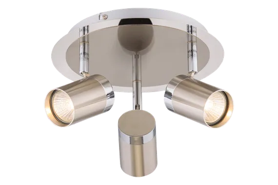 Светильник Sfera Sveta 7070-03/P102 CH+SN, 3×15 Вт, никелевый и сатиновый