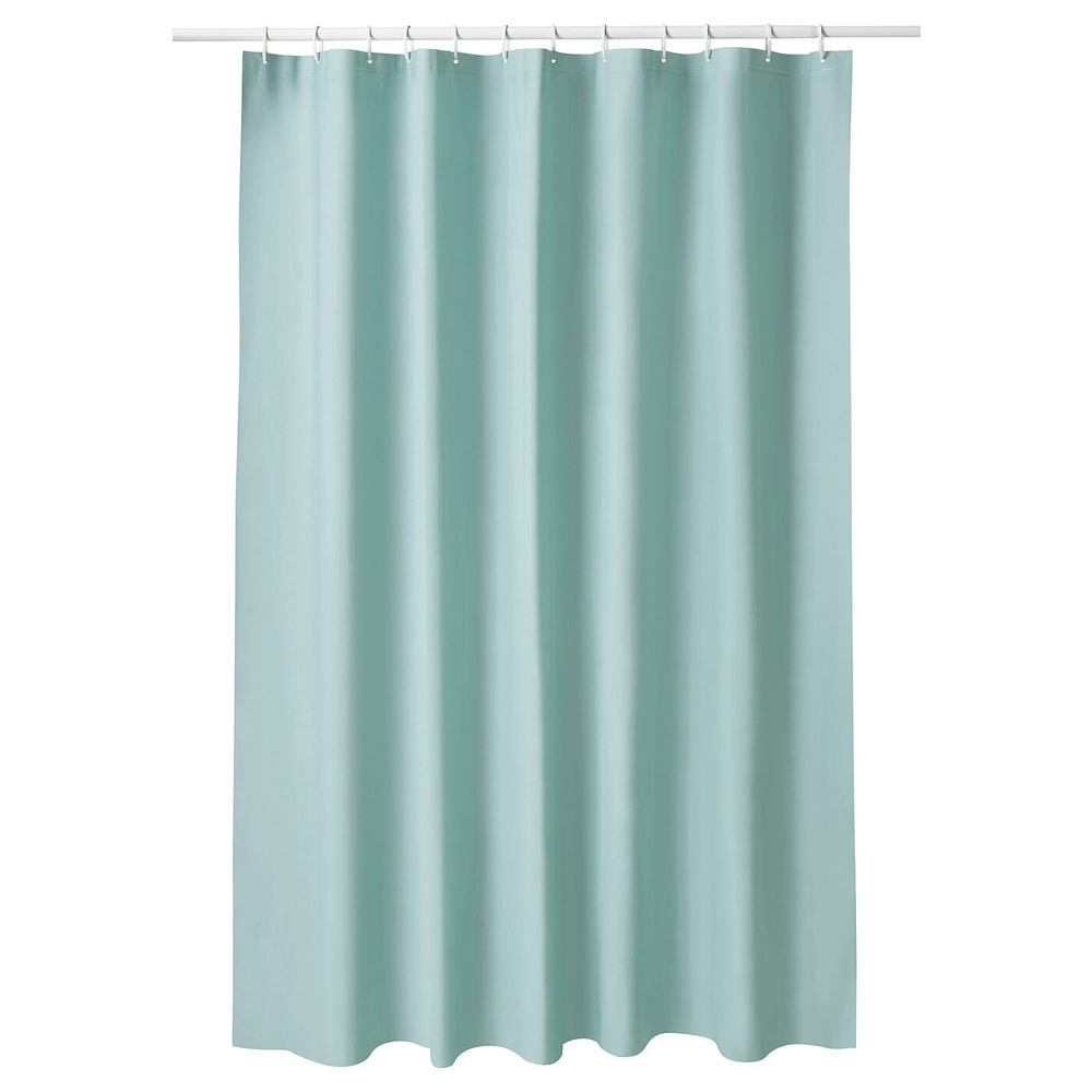 IKEA LUDDHAGTORN  (ИКЕА ЛУДДХАГТОРН)  -  Занавеска для душа, бирюзовый, 180x200 см