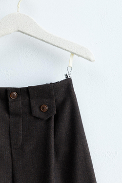 ZARA TIMELESS — ШИРОКИЕ БРЮКИ ИЗ ШЕРСТИ, ШОКОЛАДНЫЙ