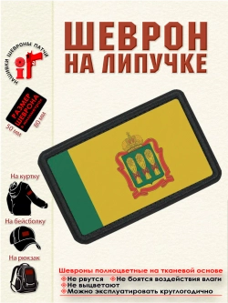Шеврон на липучке флаг Пензенской области dtf