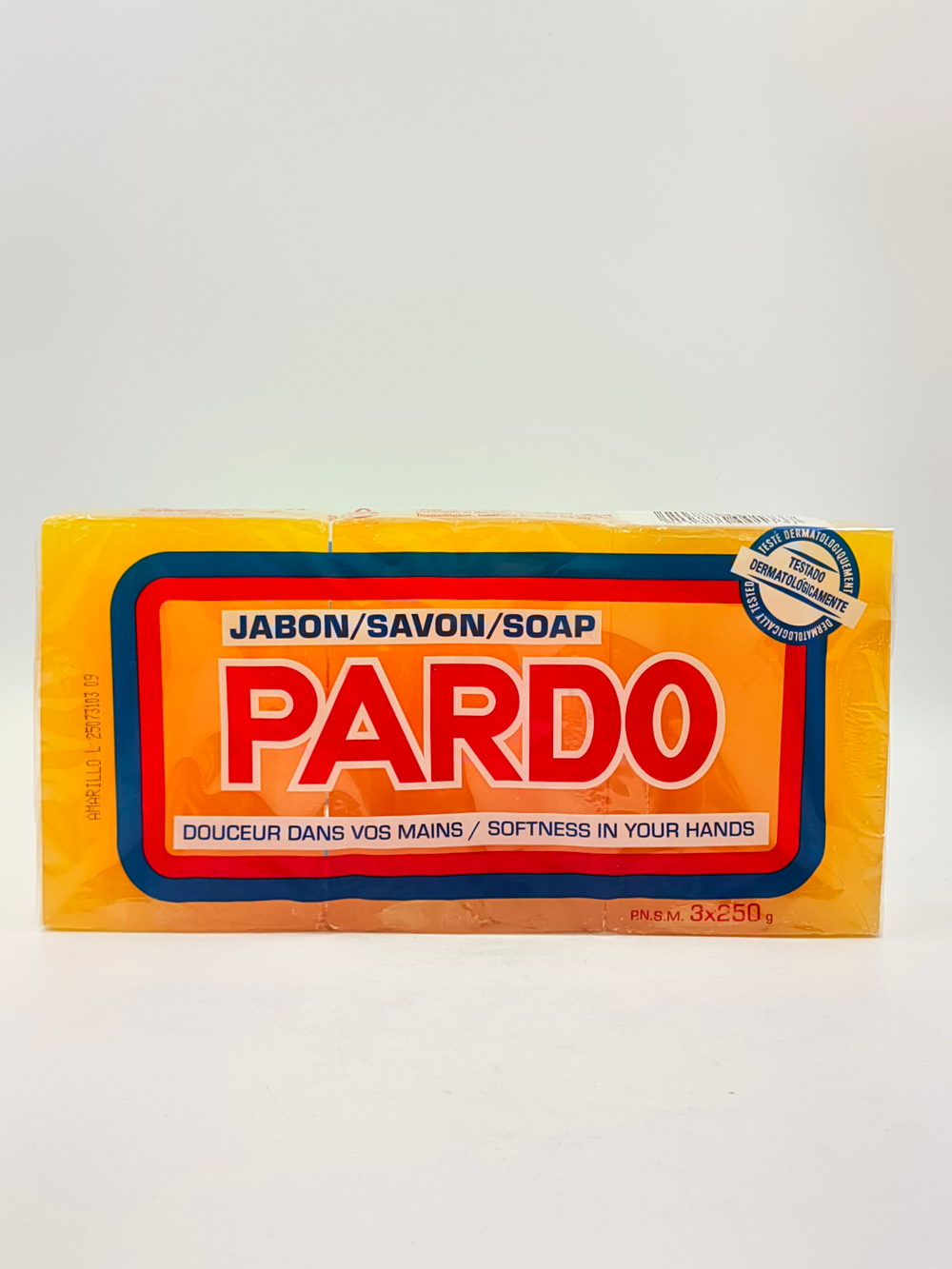 Хозяйственное мыло-пятновыводитель Pardo, набор из 3 шт. по 250 г, 750 г (Испания)