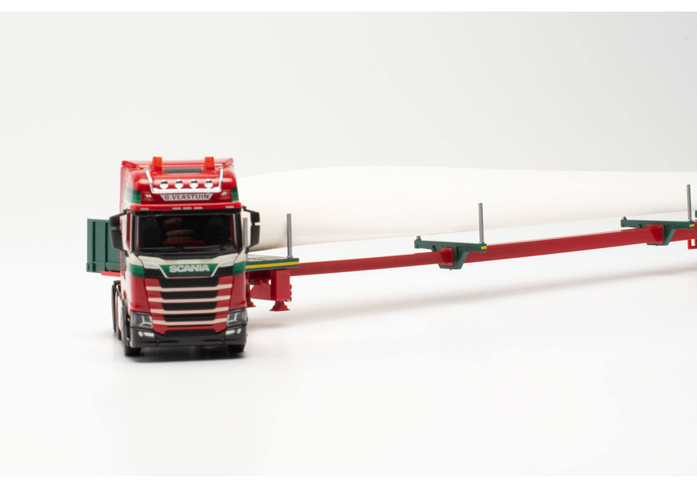 Грузовик Scania CS 20 HD полуприцеп Teletrailer с лопастями ветротурбины «G. Vlastuin Transporte“