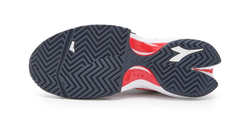 Мужские теннисные кроссовки Diadora Finale AG - white/blue corsair/fiery red