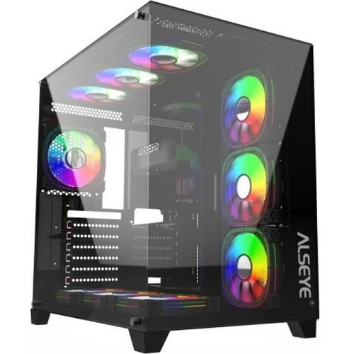Корпус Midi-Tower ALSEYE Paladin-B TG, 4xARGB, черный (AS.07.0132)