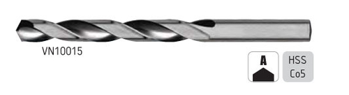 Сверло 3,9х75/43 DIN338 HSSCo5  VN10015.0390