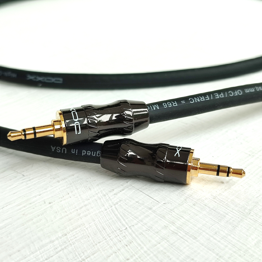 DAXX J66 Аудио кабель-переходник Мини-Джек3.5mm (папа-папа) из бескислородной меди 2x0.5mm2 D=6mm