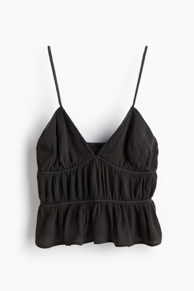 Топ на бретелях со вязаной деталью - H&M