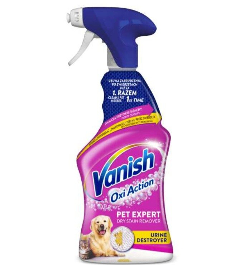 Vanish Пятновыводитель  Oxi Action Pet Clean Expert для ковров и мебели, 500 мл спрей