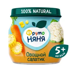 Пюре ФрутоНяня Овощной салатик с 5 мес 80 г