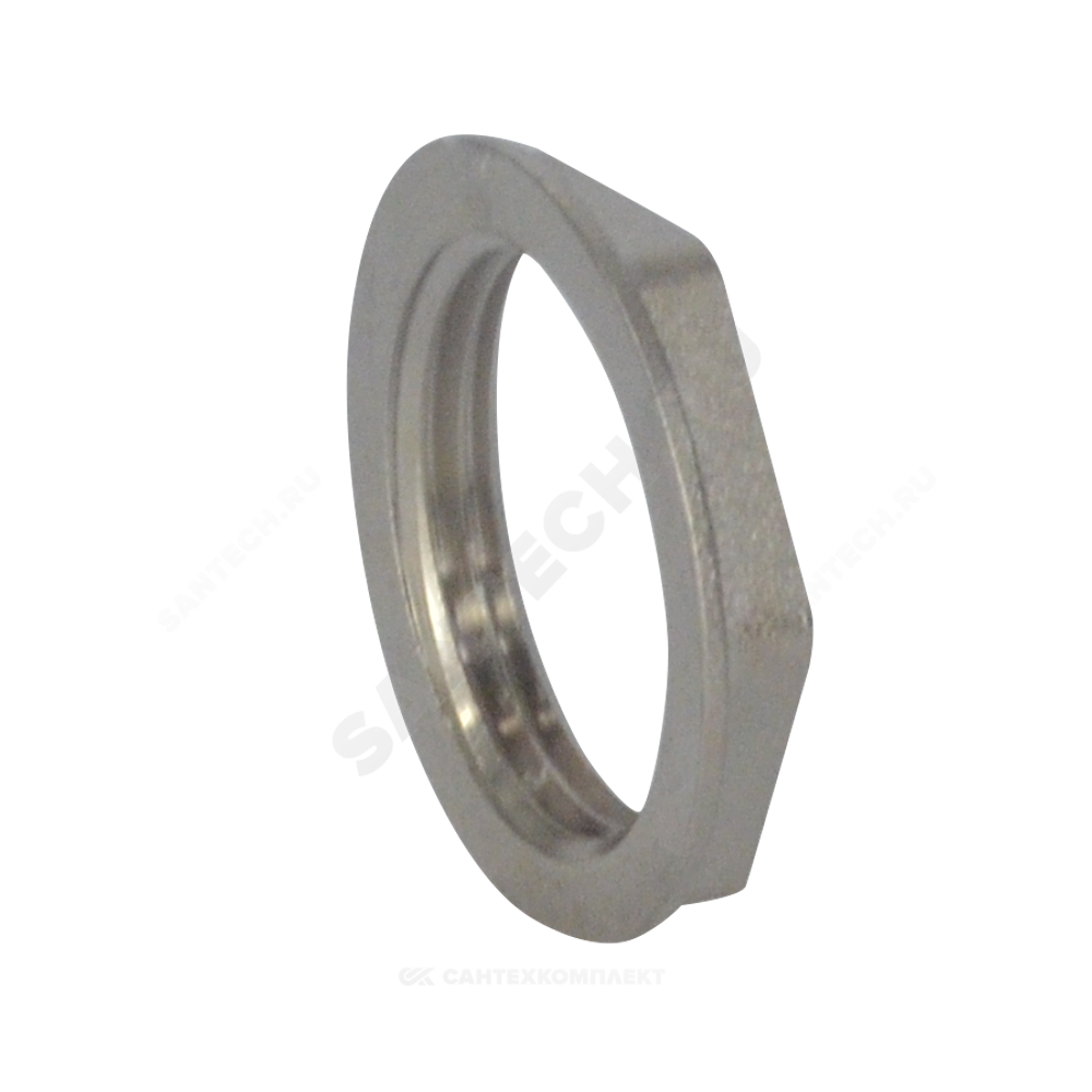 Контргайка латунь никель реборда Ду 32 (1 1/4") ВР SantechSystems